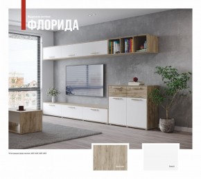 ФЛОРИДА Гостиная (модульная) дуб серый/белый в Пойковском - poikovskii.ok-mebel.com | фото
