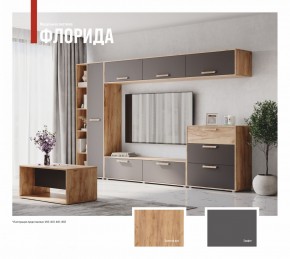 ФЛОРИДА Гостиная (модульная) дуб золотой/графит в Пойковском - poikovskii.ok-mebel.com | фото