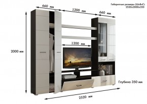 Гостиная Альфа МДФ (Венге/Белый глянец) в Пойковском - poikovskii.ok-mebel.com | фото 3