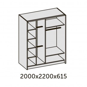 ИННЭС-5 Шкаф-купе 2-х дв. 2000 (2дв. Ф1 - венге) в Пойковском - poikovskii.ok-mebel.com | фото 3