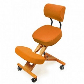 Коленный стул со спинкой Smartstool KW02В + Чехлы в Пойковском - poikovskii.ok-mebel.com | фото 4