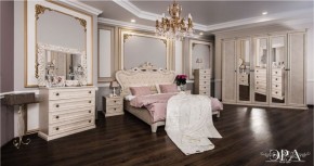 Комод 4 ящика Афина + Зеркало ППУ Афина (крем корень) в Пойковском - poikovskii.ok-mebel.com | фото 7
