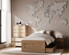 Комод КАСТОР с пятью ящиками, цвет Дуб Сонома в Пойковском - poikovskii.ok-mebel.com | фото 3