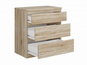 Комод КАСТОР с тремя ящиками, цвет Дуб Сонома в Пойковском - poikovskii.ok-mebel.com | фото 2
