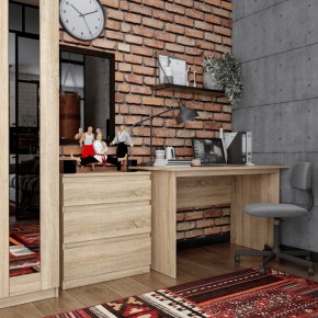 Комод КАСТОР с тремя ящиками, цвет Дуб Сонома в Пойковском - poikovskii.ok-mebel.com | фото 3
