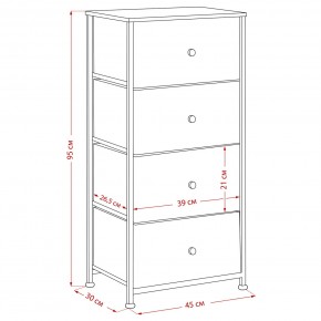 Комод Leset Линкс 4 ящика (МДФ) в Пойковском - poikovskii.ok-mebel.com | фото 12