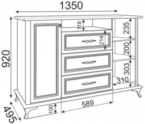 Комод М03 Скарлетт (бодега светлая) в Пойковском - poikovskii.ok-mebel.com | фото 2