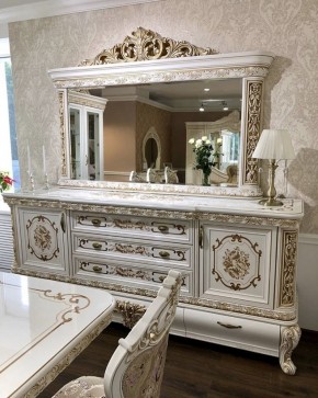Комод с Зеркалом Алсу (белый глянец) в Пойковском - poikovskii.ok-mebel.com | фото 6