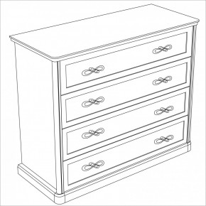 Комод широкий Мишель 4 ящика в Пойковском - poikovskii.ok-mebel.com | фото 3