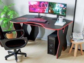 Компьютерный стол КЛ №9.0 (Черный/Красный) в Пойковском - poikovskii.ok-mebel.com | фото 3