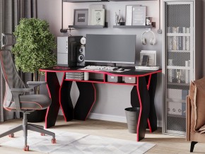 Компьютерный стол КЛ №9.0 (Черный/Красный) в Пойковском - poikovskii.ok-mebel.com | фото 4