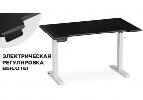 Компьютерный стол Маркос с механизмом подъема 140х80х75 черная шагрень / белый в Пойковском - poikovskii.ok-mebel.com | фото 14