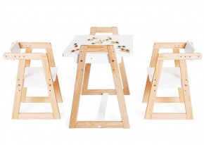 Комплект детской мебели стол и  два стула Я САМ "Лофт-Дуо" (Белый) в Пойковском - poikovskii.ok-mebel.com | фото