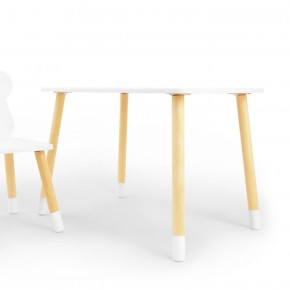 Комплект детской мебели стол и стул Мишутка (Белый/Белый/Береза) в Пойковском - poikovskii.ok-mebel.com | фото 2