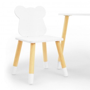 Комплект детской мебели стол и стул Мишутка (Белый/Белый/Береза) в Пойковском - poikovskii.ok-mebel.com | фото 4