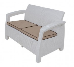 Комплект уличной мебели Yalta Premium Terrace Set (Ялта) белый (+подушки под спину) в Пойковском - poikovskii.ok-mebel.com | фото 2