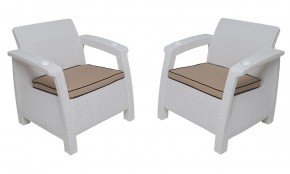 Комплект уличной мебели Yalta Premium Terrace Set (Ялта) белый (+подушки под спину) в Пойковском - poikovskii.ok-mebel.com | фото 4