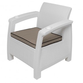 Комплект уличной мебели Yalta Premium Terrace Set (Ялта) белый (+подушки под спину) в Пойковском - poikovskii.ok-mebel.com | фото 7