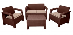 Комплект уличной мебели Yalta Premium Terrace Set (Ялта) шоколадый (+подушки под спину) в Пойковском - poikovskii.ok-mebel.com | фото 1