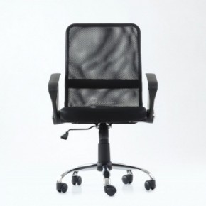 Кресло Barneo K-147 для персонала (черная ткань и сетка) в Пойковском - poikovskii.ok-mebel.com | фото 4