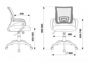 Кресло Бюрократ CH-695N/BLACK черный TW-01 черный TW-11 в Пойковском - poikovskii.ok-mebel.com | фото 3