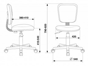 Кресло детское Бюрократ CH-204NX/PENCIL-GN зеленый карандаши в Пойковском - poikovskii.ok-mebel.com | фото 5