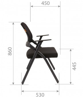 Кресло для посетителей CHAIRMAN NEXX (ткань стандарт черный/сетка DW-01) в Пойковском - poikovskii.ok-mebel.com | фото 7