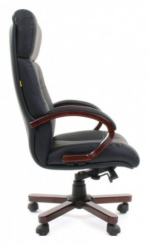Кресло для руководителя Chairman 421 черный/орех темный, черный в Пойковском - poikovskii.ok-mebel.com | фото 3