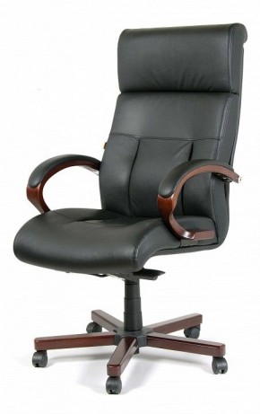 Кресло для руководителя Chairman 421 черный/орех темный, черный в Пойковском - poikovskii.ok-mebel.com | фото 7