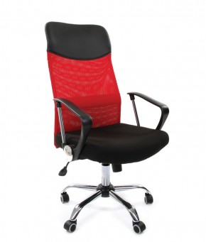 Кресло для руководителя CHAIRMAN 610 N (15-21 черный/сетка красный) в Пойковском - poikovskii.ok-mebel.com | фото