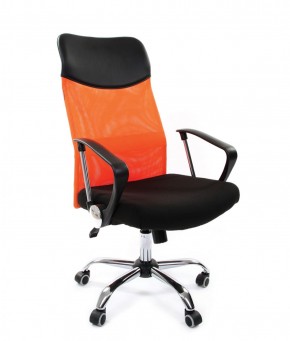 Кресло для руководителя CHAIRMAN 610 N (15-21 черный/сетка оранжевый) в Пойковском - poikovskii.ok-mebel.com | фото