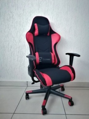 Кресло геймерское Barneo K-50 (черная сетка красные вставки) в Пойковском - poikovskii.ok-mebel.com | фото 1