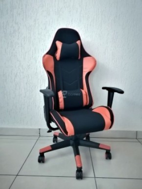 Кресло геймерское Barneo K-50 (черная сетка оранжевые вставки) в Пойковском - poikovskii.ok-mebel.com | фото