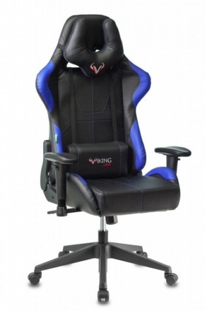 Кресло игровое Бюрократ VIKING 5 AERO BLUE черный/синий в Пойковском - poikovskii.ok-mebel.com | фото