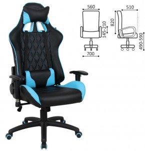 Кресло компьютерное BRABIX "GT Master GM-110" (черное/голубое) 531928 в Пойковском - poikovskii.ok-mebel.com | фото 2