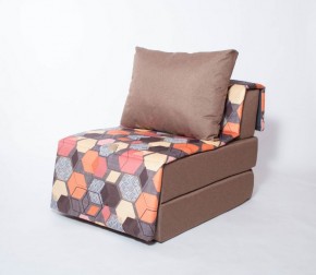 Кресло-кровать бескаркасное Харви (коричневый-геометрия браун) в Пойковском - poikovskii.ok-mebel.com | фото