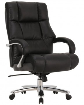 Кресло офисное BRABIX PREMIUM "Bomer HD-007" (рециклированная кожа, хром, черное) 531939 в Пойковском - poikovskii.ok-mebel.com | фото 1