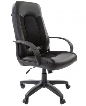 Кресло офисное BRABIX "Strike EX-525" (экокожа черная, ткань черная) 531381 в Пойковском - poikovskii.ok-mebel.com | фото