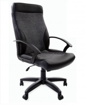 Кресло офисное BRABIX "Trust EX-535" (экокожа/черная/ткань серая) 531383 в Пойковском - poikovskii.ok-mebel.com | фото