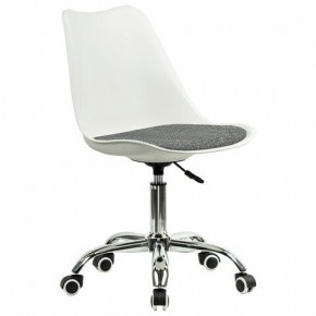 Кресло стул BRABIX "Eames MG-310 CH", хром, пластик белый, ткань серая, 532924 в Пойковском - poikovskii.ok-mebel.com | фото 2