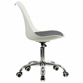 Кресло стул BRABIX "Eames MG-310 CH", хром, пластик белый, ткань серая, 532924 в Пойковском - poikovskii.ok-mebel.com | фото 3