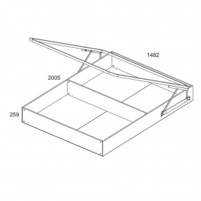 Кровать 140 с подъемником, TIFFANY, цвет вудлайн кремовый в Пойковском - poikovskii.ok-mebel.com | фото 4