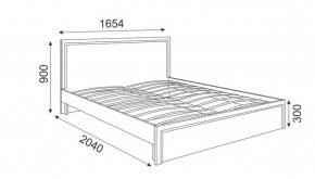 Кровать 1.6 Беатрис М07 Стандарт с ортопедическим основанием (Орех гепланкт) в Пойковском - poikovskii.ok-mebel.com | фото 2