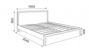 Кровать 1.6 М07 Стандарт с основанием Беатрис (Орех гепланкт) в Пойковском - poikovskii.ok-mebel.com | фото