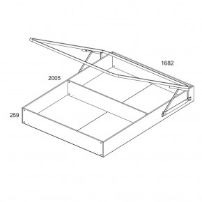 Кровать 160 с подъемником, TIFFANY, цвет вудлайн кремовый в Пойковском - poikovskii.ok-mebel.com | фото 3