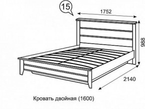 Кровать 1600 с ПМ София 15 в Пойковском - poikovskii.ok-mebel.com | фото 3