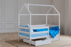 Кровать-домик 80*160 Белый в Пойковском - poikovskii.ok-mebel.com | фото 3