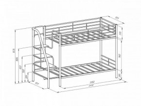 Кровать двухъярусная "Толедо" Черный/Венге в Пойковском - poikovskii.ok-mebel.com | фото 2