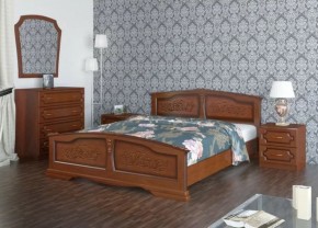 ЕЛЕНА Кровать из массива 1200 (Орех) в Пойковском - poikovskii.ok-mebel.com | фото 2