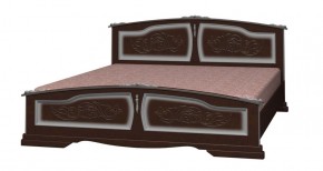 ЕЛЕНА Кровать из массива 1400 (Орех темный) в Пойковском - poikovskii.ok-mebel.com | фото